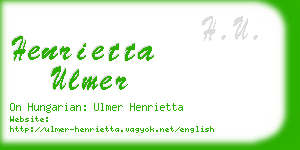 henrietta ulmer business card